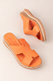 Gondol Kadın Hakiki Deri Şık Günlük Rahat Terlik ez.2565 - Turuncu - 40