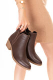 Gondol Hakiki Deri Günlük Şık Bot Ozelina - Kahverengi - 37