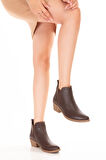 Gondol Hakiki Deri Günlük Şık Bot Ozelina - Kahverengi - 41