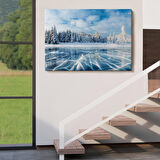 Donmuş Göl Ukrayna Dekoratif Kanvas Duvar Tablosu-3537