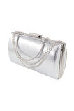 Taşlı gümüş abiye çanta. Clutch gümüş taşlı gece çantası. Abiye çanta gümüş. Gümüş abiye çantası.