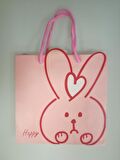 KARTON ÇANTA PEMBE TAVŞAN HAPPY 20CM X 20CM - 1 ADET
