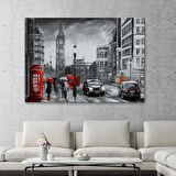 Ingiltere Londra Yağlıboya Görünüm Dekoratif Tablo-3543
