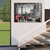 Ingiltere Londra Yağlıboya Görünüm Dekoratif Tablo-3543