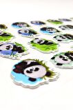 Sticker Kabartmalı A4 Boyutunda Stiker Defter, Planlayıcı Etiket -(Lim105)- Panda