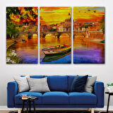 İtalya'daki Aziz Petrus Katedrali ve Tiber Nehri Tablosu-3544