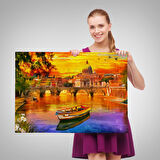 İtalya'daki Aziz Petrus Katedrali ve Tiber Nehri Tablosu-3544