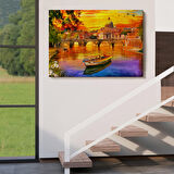 İtalya'daki Aziz Petrus Katedrali ve Tiber Nehri Tablosu-3544