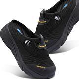 Sandal Spor Kadın Dolgu Taban Ortopedik File Sabo Doktor Hemşire Hastane Aşçı  Terlik  SİYAH SS001-0278