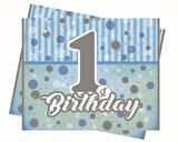 MASA ÖRTÜSÜ HAPPY BİRTHDAY 1 YAŞ MAVİ(PLASTİK)