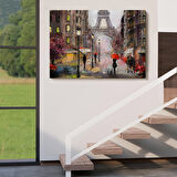 Eyfel Manzarası Yağlıboya Görünüm Dekoratif Kanvas Duvar Tablosu-3545