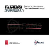 Vw T6.1 Transporter 2019-2023 Arası Ön Panjur 4 Parça Paslanmaz Çelik
