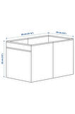 Kaliteli Çok Amaçlı Düzenleme Kutusu 55x33x33 Cm İkea Saklama Kutusu Polyester Bej Düzenleyici