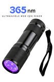 UV-101 Ultraviyole Mor Işık Fener, 365 Nm Uv El Feneri, Değerli Taş Tespit Uv Fener 9 LED