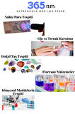 UV-101 Ultraviyole Mor Işık Fener, 365 Nm Uv El Feneri, Değerli Taş Tespit Uv Fener 9 LED