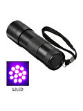 UV-101 Ultraviyole Mor Işık Fener, 365 Nm Uv El Feneri, Değerli Taş Tespit Uv Fener 9 LED