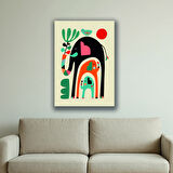 filler anne yavru renkli baskılı kanvas duvar tablosu