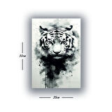 beyaz kaplan baskılı kanvas duvar tablosu