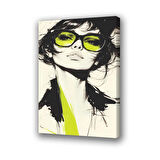 kadın manken tarz imaj baskılı kanvas duvar tablosu