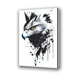 kartak kızgın boya efektli baskılı kanvas duvar tablosu