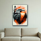 kartal doğa manzara baskılı kanvas duvar tablosu