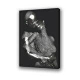 aşk metal efektli baskılı kanvas duvar tablosu