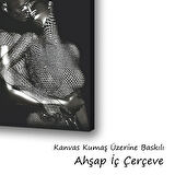 aşk metal efektli baskılı kanvas duvar tablosu