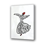 mevlana sema baskılı kanvas duvar tablosu