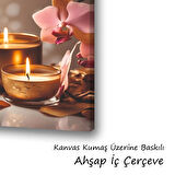 masaj mum otantik salon baskılı kanvas duvar tablosu