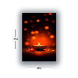 mum rahatlatıcı ortam baskılı kanvas duvar tablosu