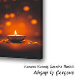 mum rahatlatıcı ortam baskılı kanvas duvar tablosu