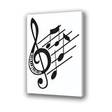 müzik notalar baskılı kanvas duvar tablosu