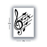 müzik notalar baskılı kanvas duvar tablosu