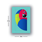 geometri desenli kuş hayvan baskılı kanvas duvar tablosu