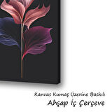 renkli yapraklar baskılı kanvas duvar tablosu