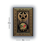 osmanlı tuğra sancak baskılı kanvas duvar tablosu