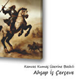şovalye at üzerinde baskılı kanvas duvar tablosu