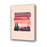 manzara parçalı baskılı kanvas duvar tablosu