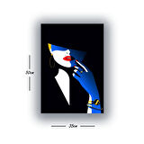 kadın model kuaförler için baskılı kanvas duvar tablosu