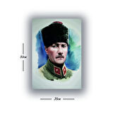 baş komutan atatürk baskılı kanvas duvar tablosu