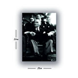 mustafa kemal atatürk baskılı kanvas duvar tablosu