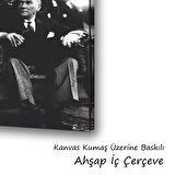 mustafa kemal atatürk baskılı kanvas duvar tablosu