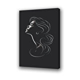 bayan kuaför saç dizayn baskılı kanvas duvar tablosu