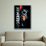 döberman köpek baskılı kanvas duvar tablosu