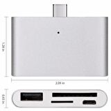 Type C Usb 3.1 Kart Okuyucu SD MicroSD Tf Hub All in Çevirici Dönüştürücü Adaptör