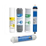 SULOOK SU ARITMA CİHAZI AÇIK KASA ÇİFT KARBONLU 5'Lİ FİLTRE SETİ VONTRON MEMBRANLI