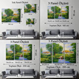 Akarsudan Su Dolduran Kadın Yağlıboya Görünüm Dekoratif Kanvas Duvar Tablosu-3551