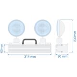 Arsel Versalite-LP VSA-214L (lifepo4) Acil Aydınlatma Armatürü Kesintide 180 Dak. Yanan 2x14 Led Lamba