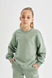 DeFacto Kız Çocuk Relax Fit Bisiklet Yaka Basic Okul Sweatshirt A2797A824AUGN1129
