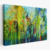 Soyut Yağlıboya Görünüm Dekoratif Kanvas Duvar Tablosu-3553